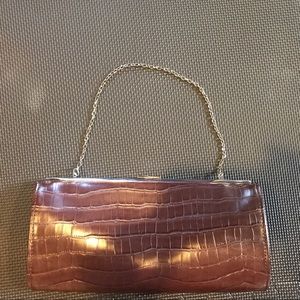 Brown clutch purse